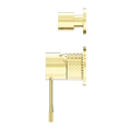 OPAL SHOWER MIXER WITH DIVERTOR SEPARATE PLATE BRUSHED GOLD