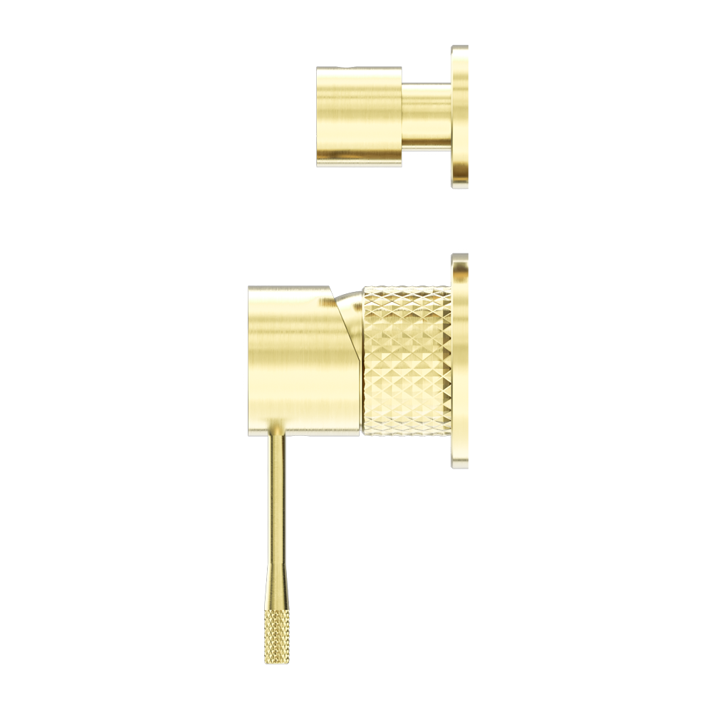 OPAL SHOWER MIXER WITH DIVERTOR SEPARATE PLATE BRUSHED GOLD