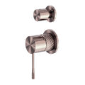 OPAL SHOWER MIXER WITH DIVERTOR SEPARATE PLATE BRUSHED BRONZE