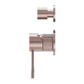 OPAL SHOWER MIXER WITH DIVERTOR SEPARATE PLATE BRUSHED BRONZE