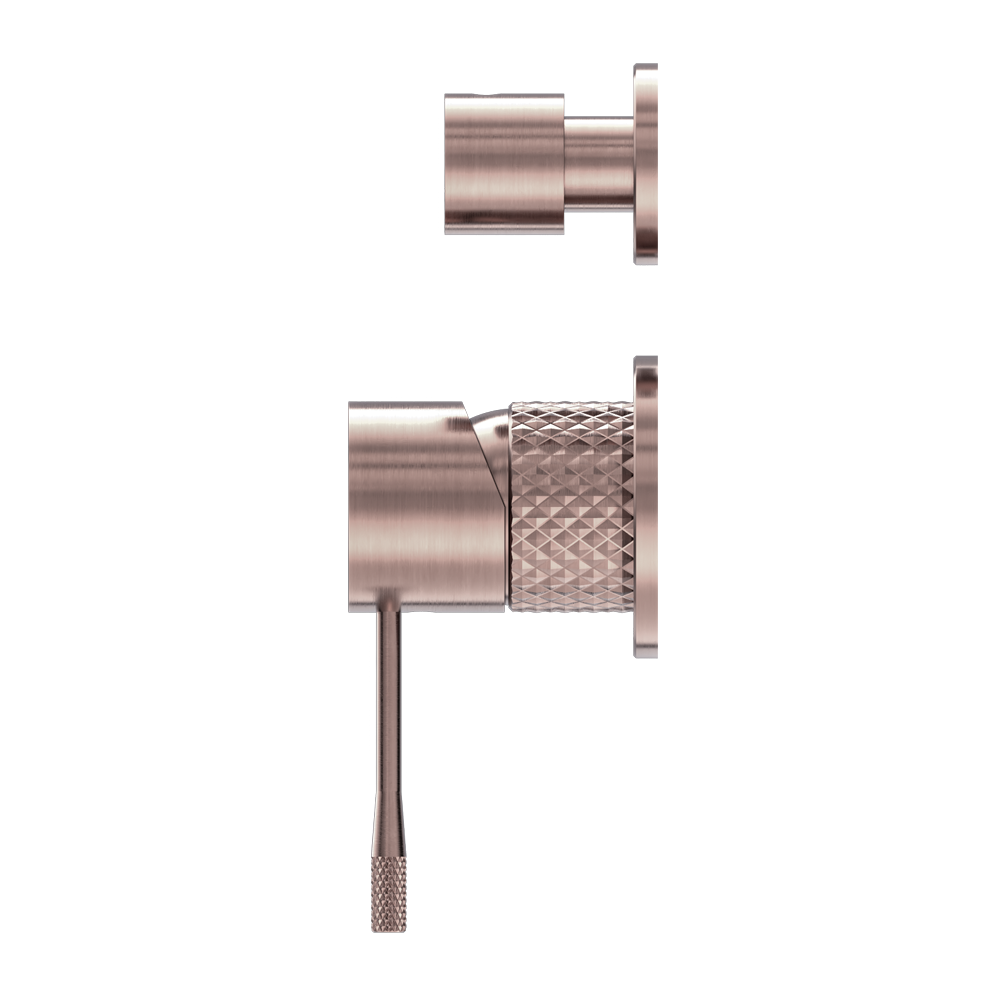 OPAL SHOWER MIXER WITH DIVERTOR SEPARATE PLATE BRUSHED BRONZE