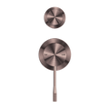 OPAL SHOWER MIXER WITH DIVERTOR SEPARATE PLATE BRUSHED BRONZE