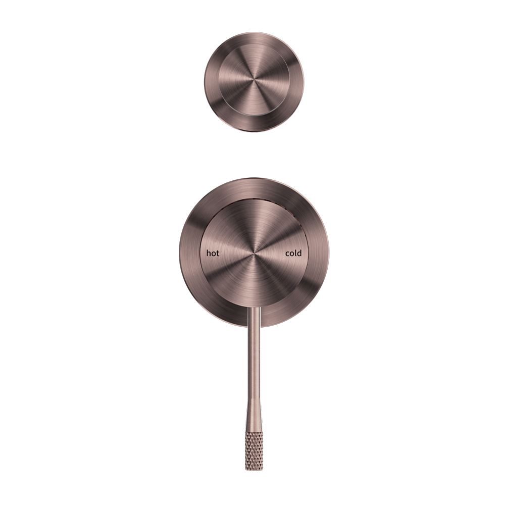 OPAL SHOWER MIXER WITH DIVERTOR SEPARATE PLATE BRUSHED BRONZE