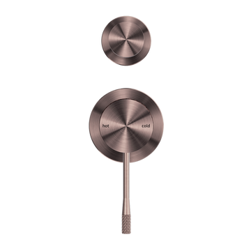 Opal Shower Mixer With Divertor Separate Plate Brushed Bronze