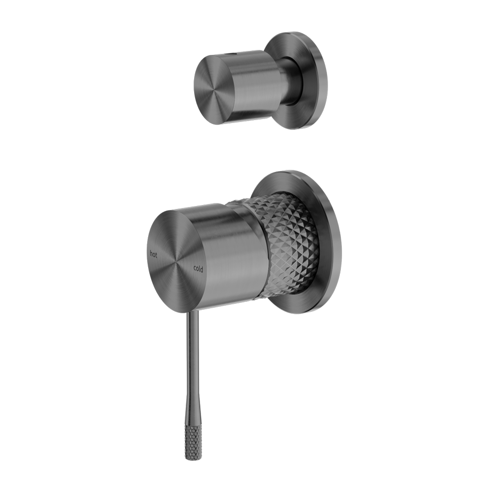 OPAL SHOWER MIXER WITH DIVERTOR SEPARATE PLATE GRAPHITE