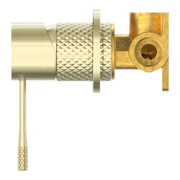 Opal Shower Mixer 60MM Plate Brushed Gold — Gold & Brass