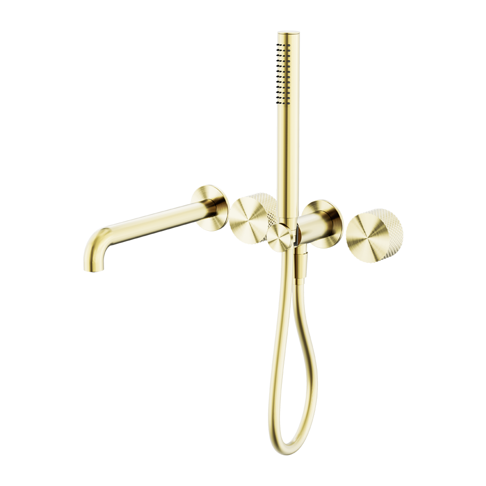 OPAL PROGRESSIVE SHOWER SYSTEM SEPARATE PLATE WITH SPOUT 230/250MM BRUSHED GOLD