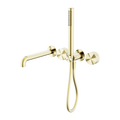 OPAL PROGRESSIVE SHOWER SYSTEM SEPARATE PLATE WITH SPOUT 230/250MM BRUSHED GOLD