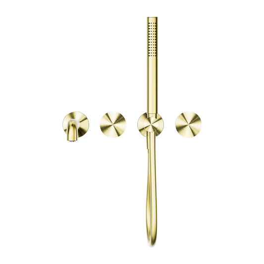 OPAL PROGRESSIVE SHOWER SYSTEM SEPARATE PLATE WITH SPOUT 230/250MM BRUSHED GOLD