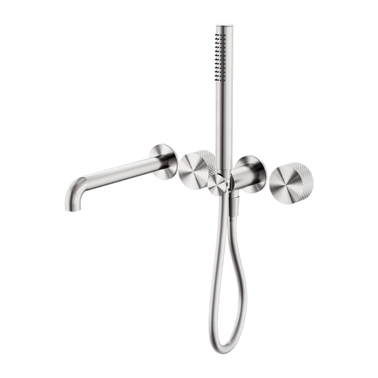 OPAL PROGRESSIVE SHOWER SYSTEM SEPARATE PLATE WITH SPOUT 230/250MM BRUSHED NICKEL