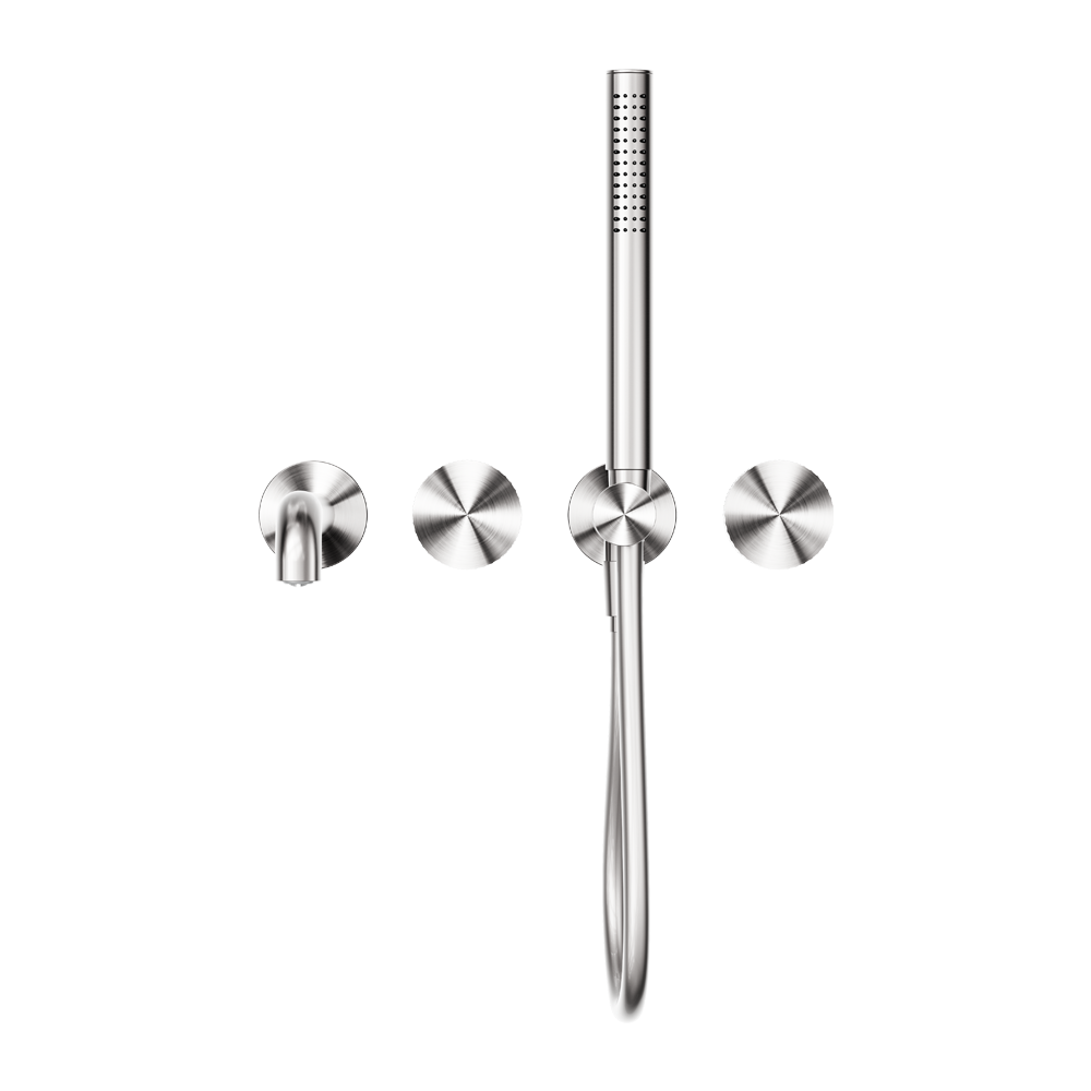 OPAL PROGRESSIVE SHOWER SYSTEM SEPARATE PLATE WITH SPOUT 230/250MM BRUSHED NICKEL