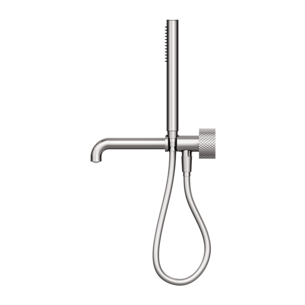 OPAL PROGRESSIVE SHOWER SYSTEM SEPARATE PLATE WITH SPOUT 230/250MM BRUSHED NICKEL