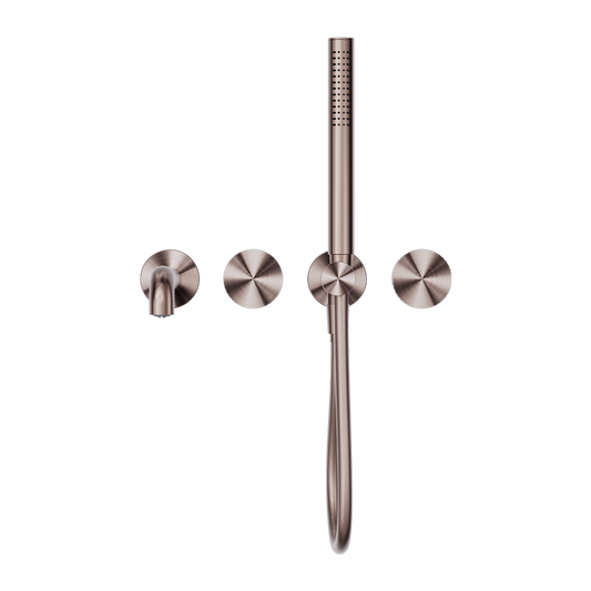 OPAL PROGRESSIVE SHOWER SYSTEM SEPARATE PLATE WITH SPOUT 230/250MM BRUSHED BRONZE