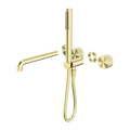 OPAL PROGRESSIVE SHOWER SYSTEM SEPARATE PLATE WITH SPOUT 230/250MM TRIM KITS ONLY BRUSHED GOLD