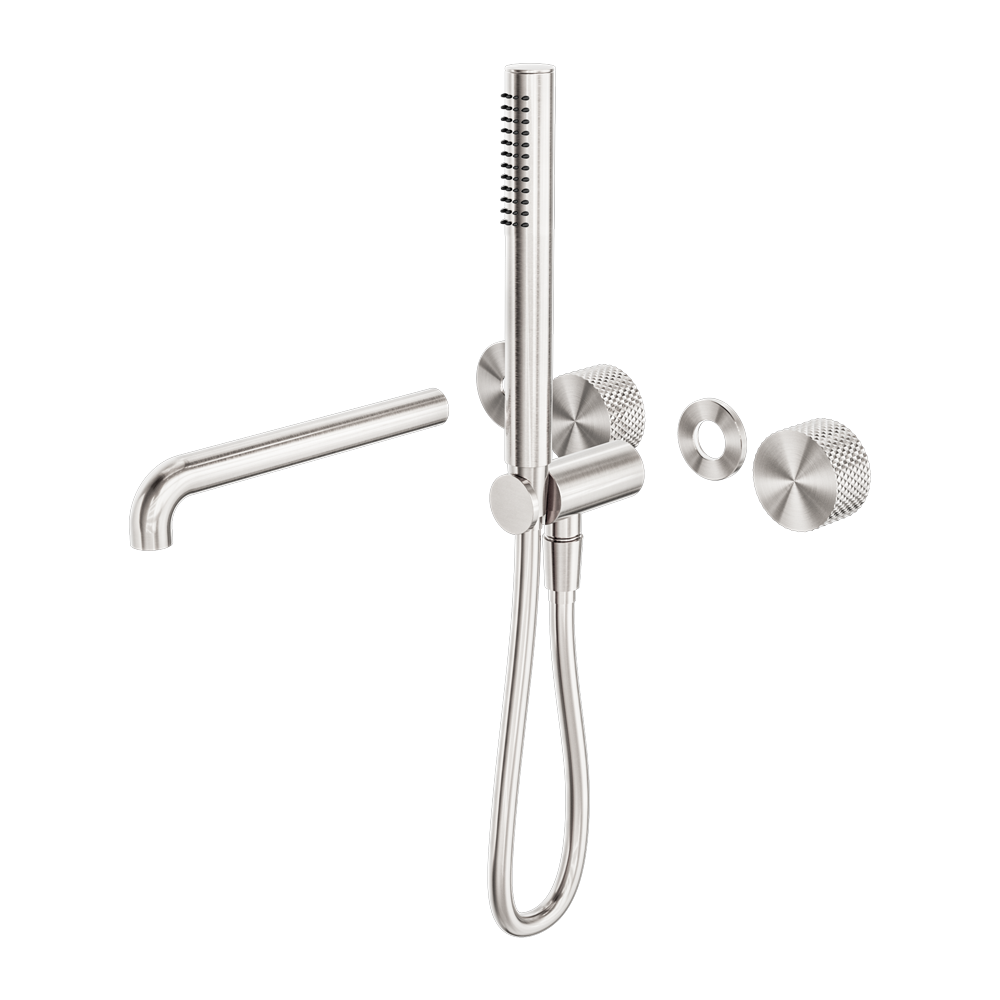 OPAL PROGRESSIVE SHOWER SYSTEM SEPARATE PLATE WITH SPOUT 230/250MM TRIM KITS ONLY BRUSHED NICKEL