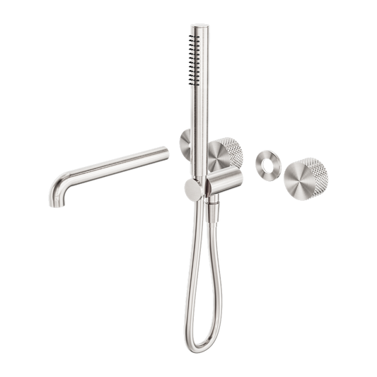 OPAL PROGRESSIVE SHOWER SYSTEM SEPARATE PLATE WITH SPOUT 230/250MM TRIM KITS ONLY BRUSHED NICKEL