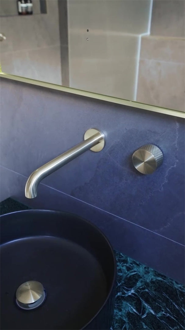 OPAL PROGRESSIVE WALL BASIN/BATH SET 120/160/185/230/260MM BRUSHED GOLD