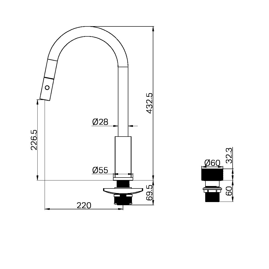 OPAL PROGRESSIVE PULL OUT KITCHEN SET BRUSHED BRONZE