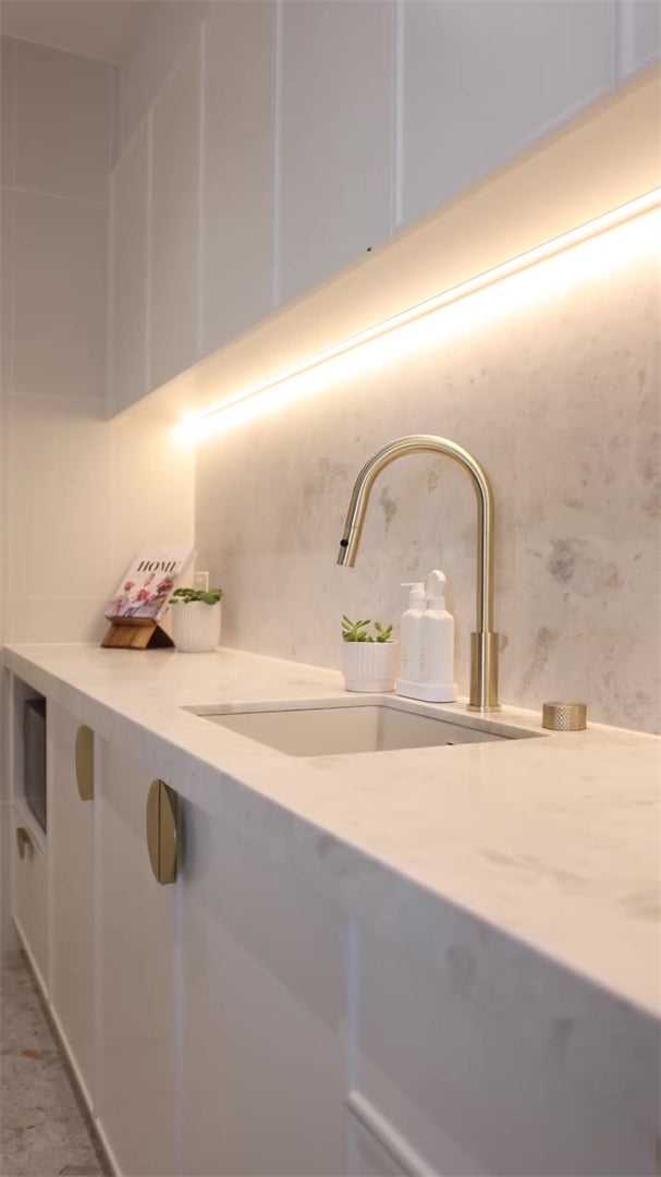 OPAL PROGRESSIVE PULL OUT KITCHEN SET BRUSHED GOLD