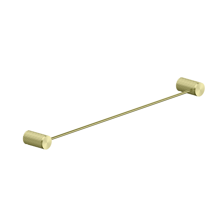 Opal Single Towel Rail 600/800MM Brushed Gold — Gold & Brass