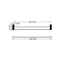 OPAL DOUBLE TOWEL RAIL 600/800MM BRUSHED GOLD