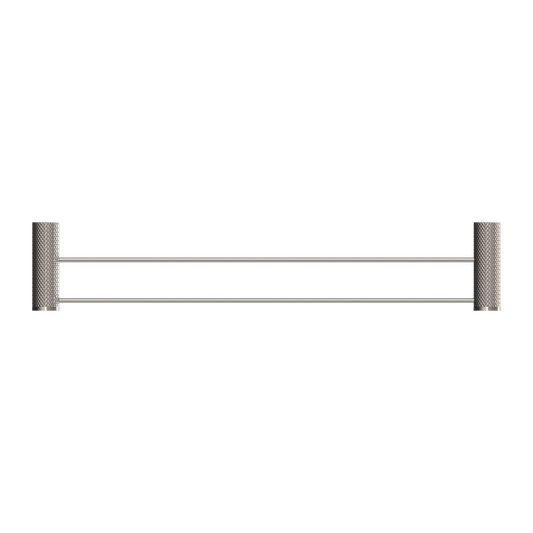 OPAL DOUBLE TOWEL RAIL 600/800MM BRUSHED NICKEL
