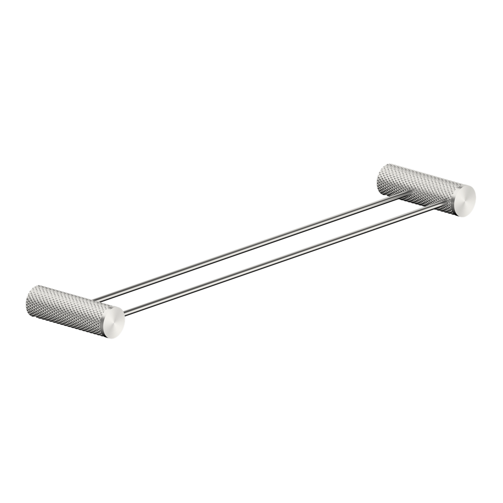 OPAL DOUBLE TOWEL RAIL 600/800MM BRUSHED NICKEL