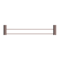OPAL DOUBLE TOWEL RAIL 600/800MM BRUSHED BRONZE