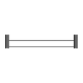 OPAL DOUBLE TOWEL RAIL 600/800MM GRAPHITE