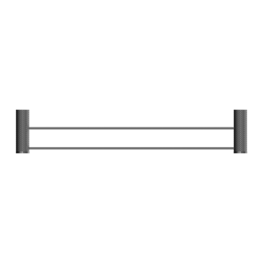 OPAL DOUBLE TOWEL RAIL 600/800MM GRAPHITE