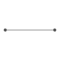 OPAL DOUBLE TOWEL RAIL 600/800MM GRAPHITE