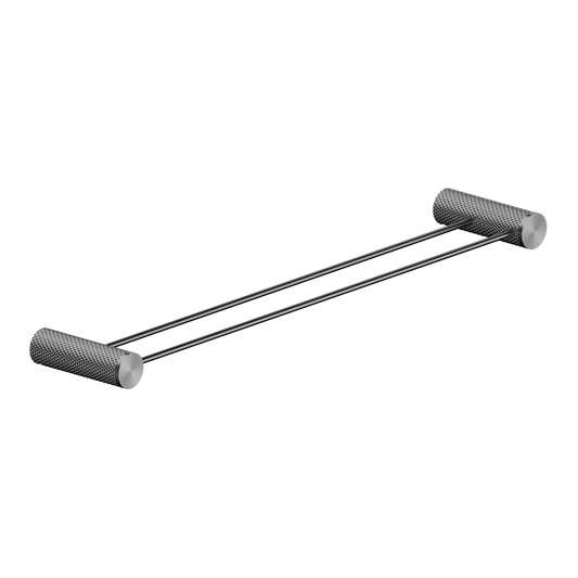OPAL DOUBLE TOWEL RAIL 600/800MM GRAPHITE