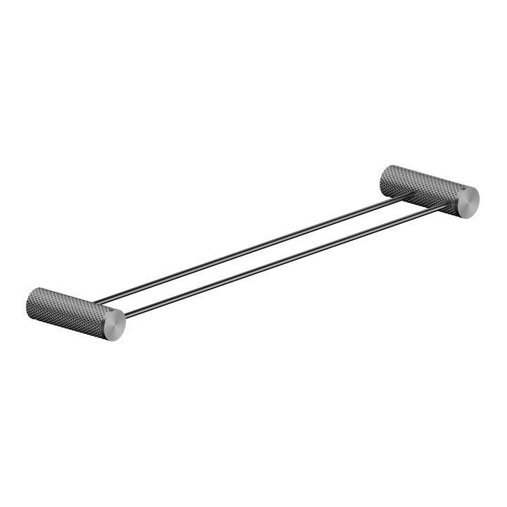 Opal Double Towel Rail 600/800MM Graphite — Gunmetal