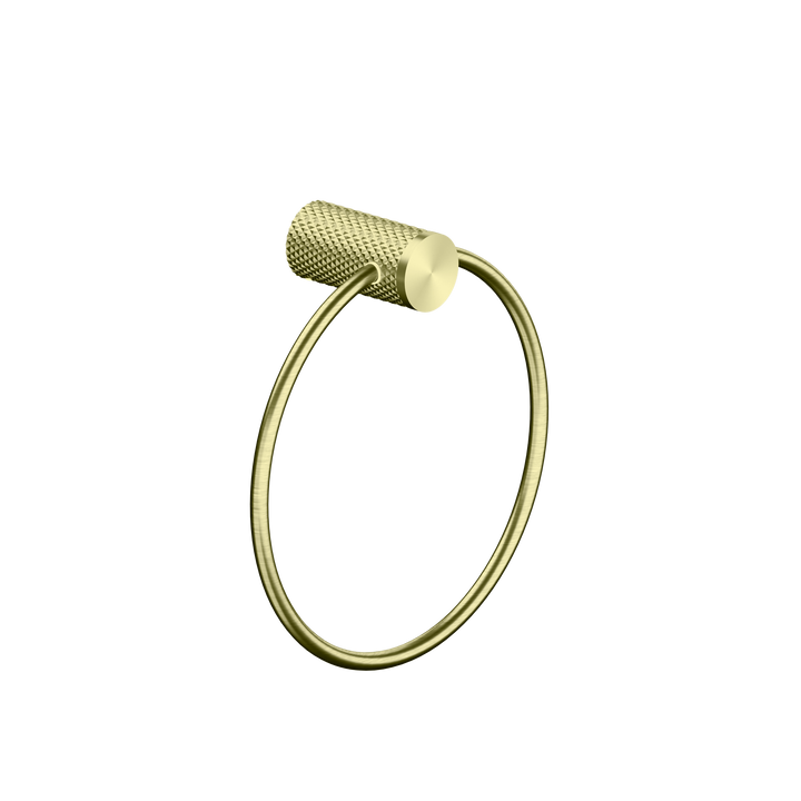 Nero Opal Towel Ring Brushed Gold — Gold & Brass, Hand Towel Rails, Towel Rings, Racks & Ladders