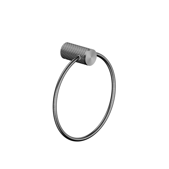 Nero Opal Towel Ring Graphite - Towel Rings — Gunmetal, Hand Towel Rails, Towel Rings, Racks & Ladders