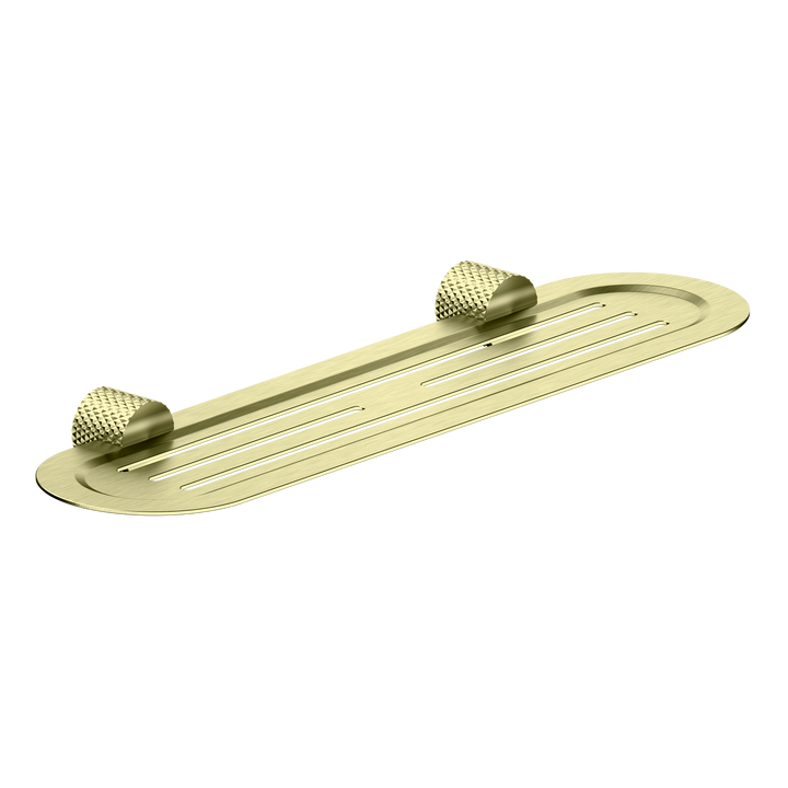 Opal Metal Shower Shelf Brushed Gold — Gold & Brass, Shelves