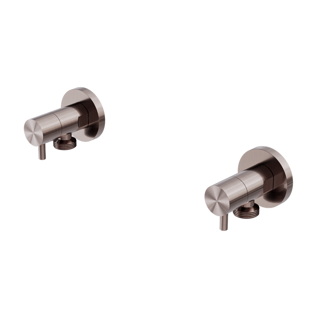 WASHING MACHINE TAP SET BRUSHED BRONZE