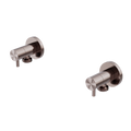 WASHING MACHINE TAP SET BRUSHED BRONZE
