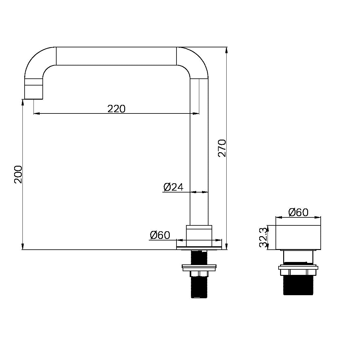 KARA PROGRESSIVE TALL BASIN SET MATTE BLACK