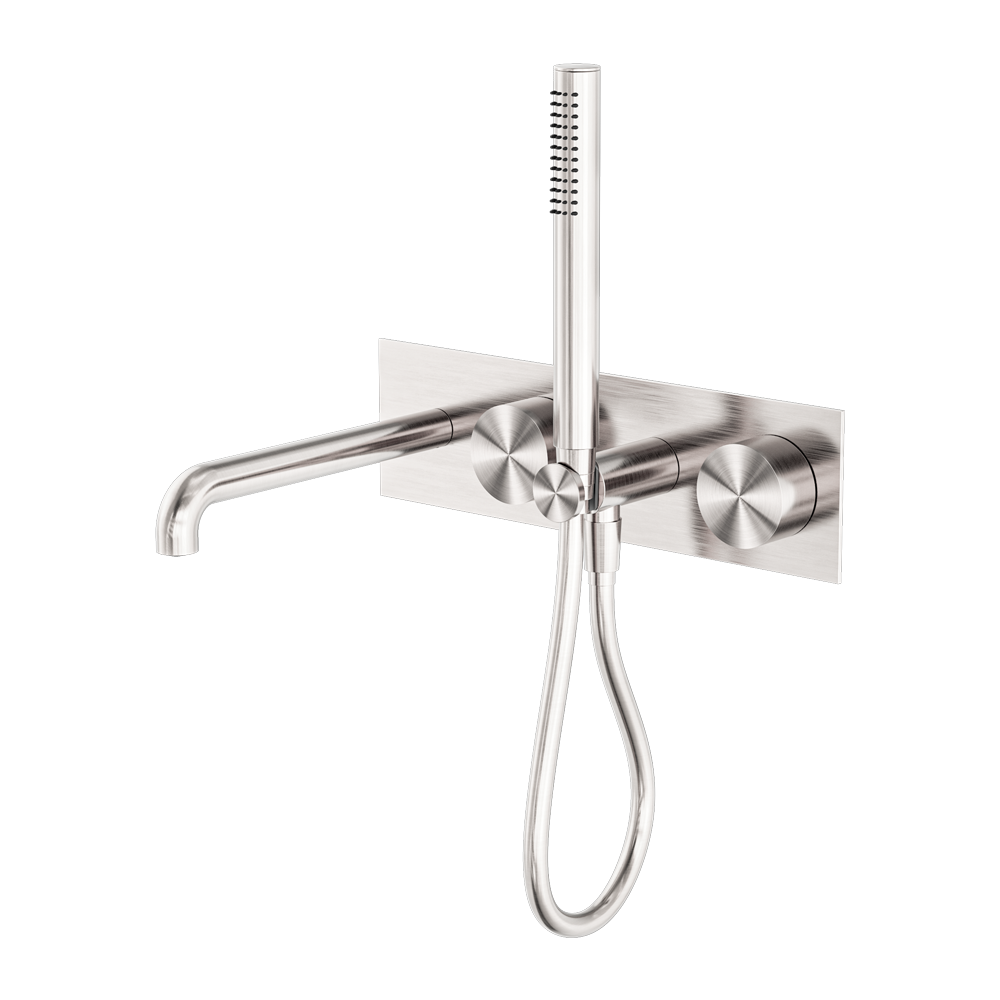 KARA PROGRESSIVE SHOWER SYSTEM WITH SPOUT 230/250MM BRUSHED NICKEL