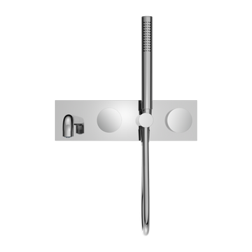 Kara Progressive Shower System With Spout 230/250MM Chrome — Chrome & Stainless