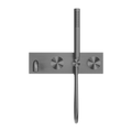 KARA PROGRESSIVE SHOWER SYSTEM WITH SPOUT 230/250MM GUN METAL