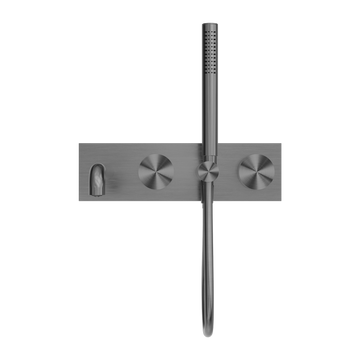 Kara Progressive Shower System With Spout 230/250MM Gun Metal