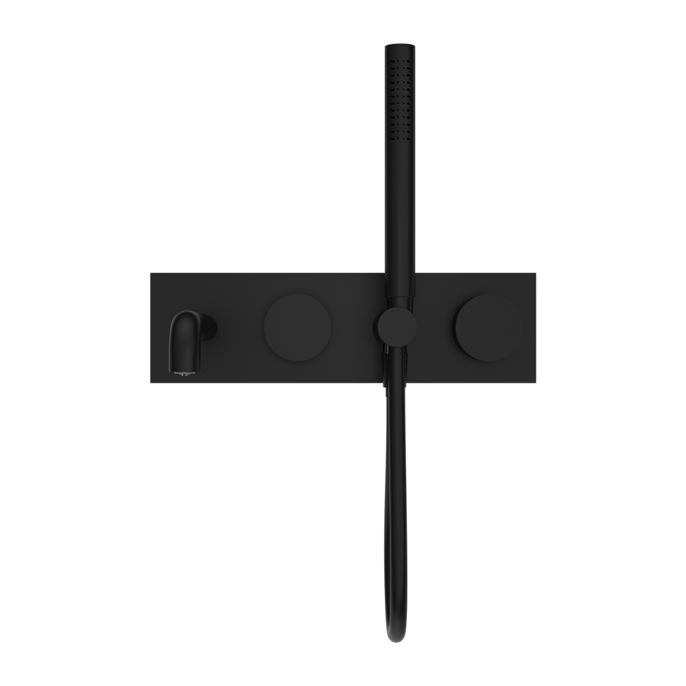 KARA PROGRESSIVE SHOWER SYSTEM WITH SPOUT 230/250MM MATTE BLACK