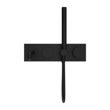 Kara Progressive Shower System With Spout 230/250MM Matte Black