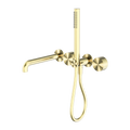 KARA PROGRESSIVE SHOWER SYSTEM SEPARATE PLATE WITH SPOUT 230/250MM BRUSHED GOLD