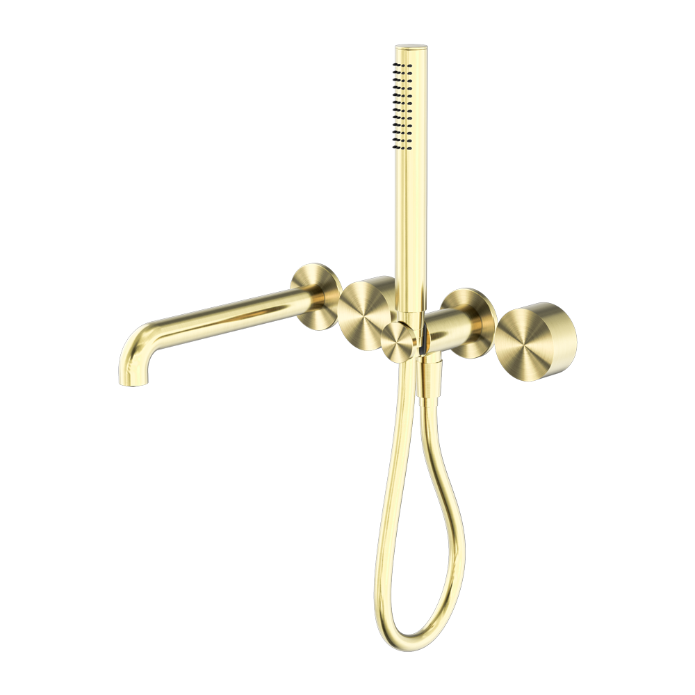 KARA PROGRESSIVE SHOWER SYSTEM SEPARATE PLATE WITH SPOUT 230/250MM BRUSHED GOLD