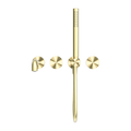 KARA PROGRESSIVE SHOWER SYSTEM SEPARATE PLATE WITH SPOUT 230/250MM BRUSHED GOLD