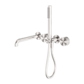 KARA PROGRESSIVE SHOWER SYSTEM SEPARATE PLATE WITH SPOUT 230/250MM BRUSHED NICKEL
