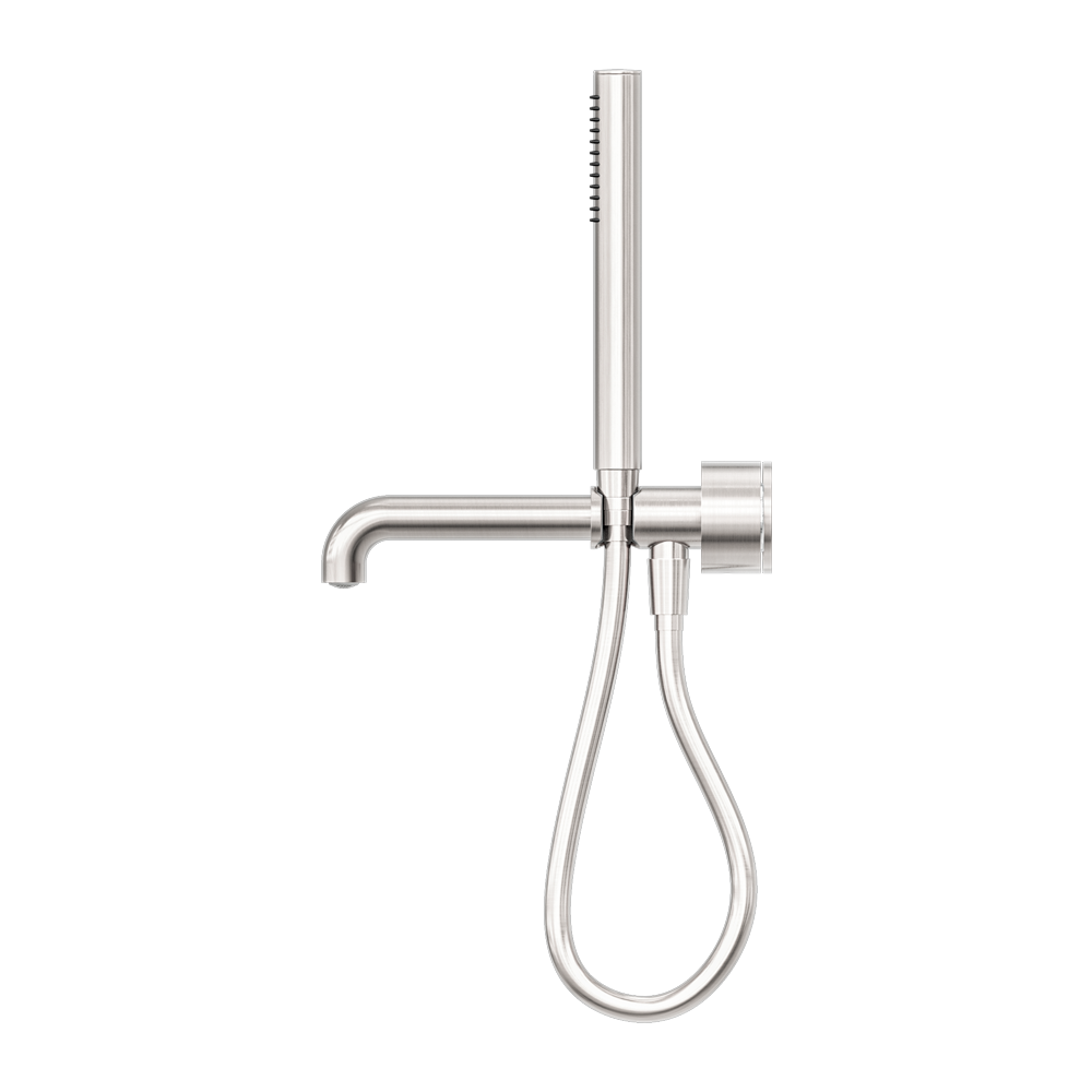 KARA PROGRESSIVE SHOWER SYSTEM SEPARATE PLATE WITH SPOUT 230/250MM BRUSHED NICKEL